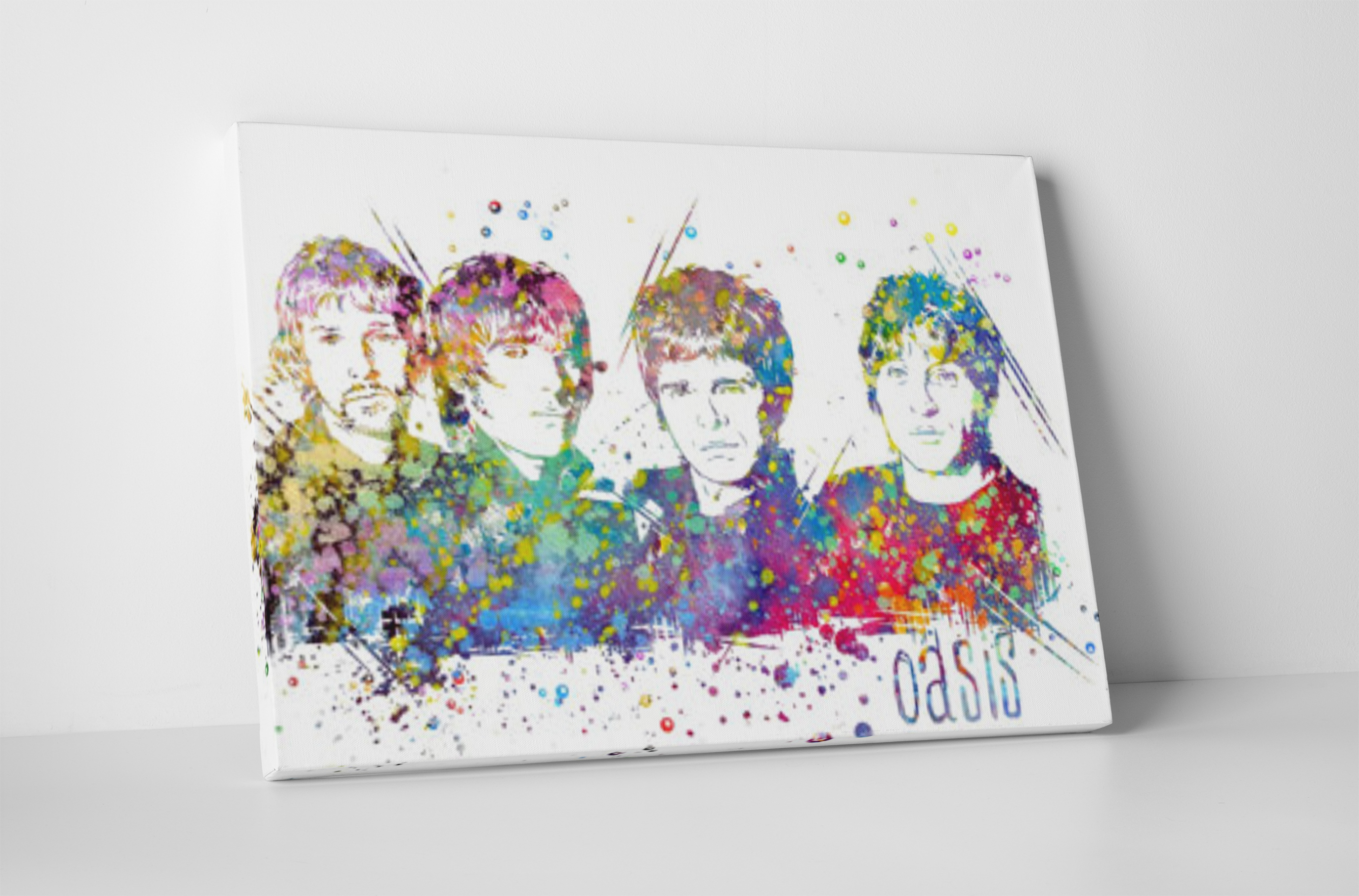 2750x1813 Oasis Band Watercolor Canvas Print Printcreations - Watercolor Band