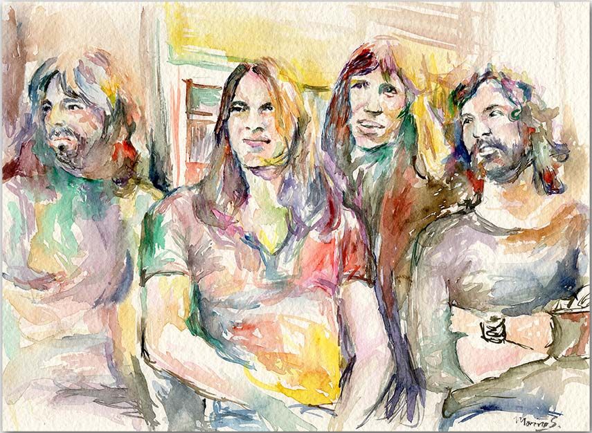 855x626 Pink Floyd - Watercolor Band