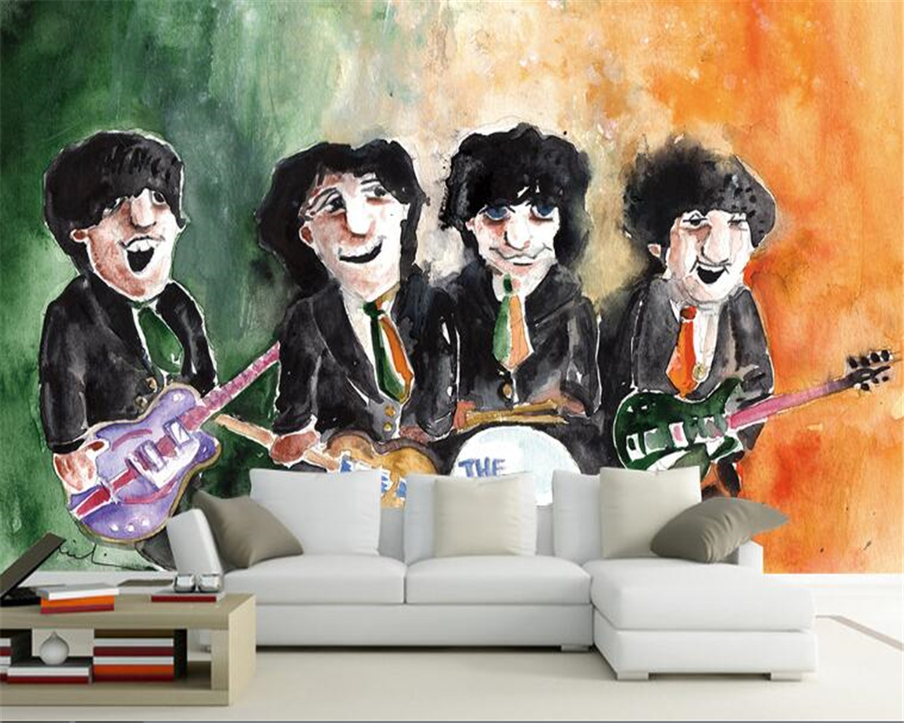 1000x800 Beibehang High Quality Abstract Band Character Watercolor Photo - Watercolor Band