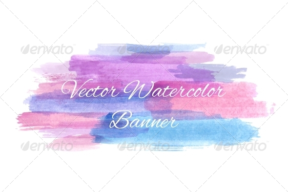 590x393 Abstract Watercolor Banner By Kannaa Graphicriver - Watercolor Banner
