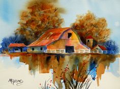 Watercolor Barn