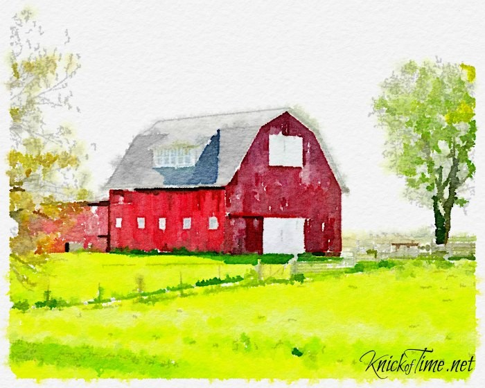 700x560 Diy Watercolor Pillow Or Wall Art With Transfer Artist Paper - Watercolor Barn