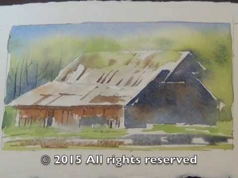 480x360 Painting A Barn In Watercolor - Watercolor Barn