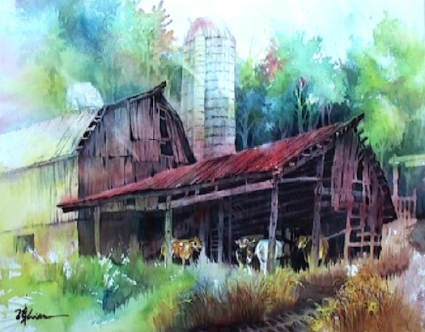 600x469 Video Download Watercolor With Lian Quan Zhen Barn Painting - Watercolor Barn
