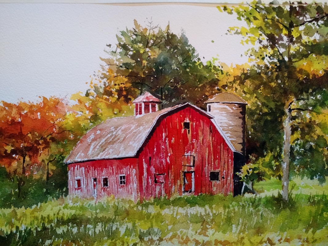 1066x800 Watercolors - Watercolor Barn