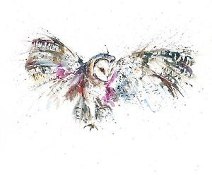 300x248 Highly Collectable A4 Giclee Art Print Watercolour Wildlife Barn - Watercolor Barn Owl
