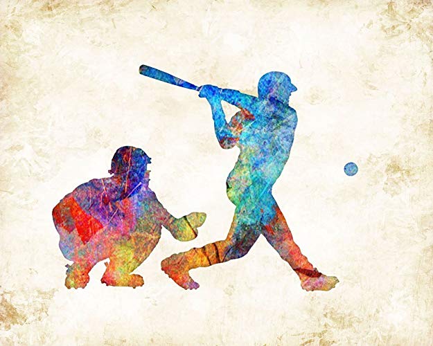Watercolor Baseball