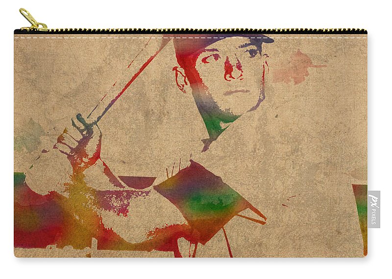 800x570 Mickey Mantle New York Yankees Baseball Player Watercolor Portrait - Watercolor Baseball