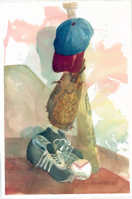432x650 Stunning Baseball Watercolor Painting Reproductions For Sale On - Watercolor Baseball