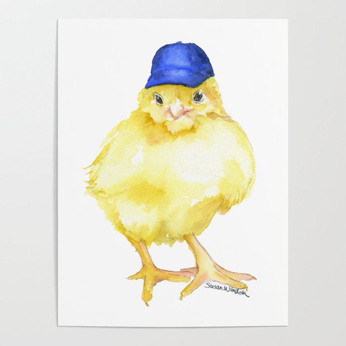 700x700 Baseball Chick Watercolor Poster By Susanwindsor Society6 - Watercolor Baseball
