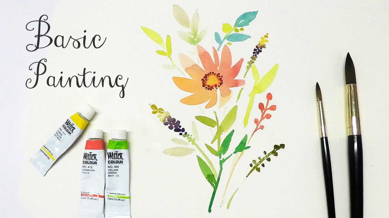 1280x720 Watercolor Basic Painting (Easy, Beginner) - Watercolor Basics