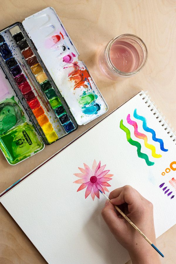 600x900 Watercolor Basics Blending, Marks, Layering. Drawing, Writing - Watercolor Basics