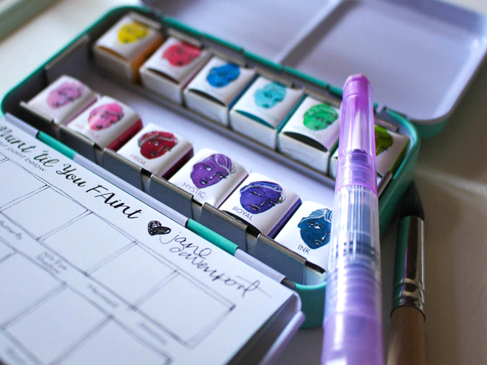 1000x750 Watercolor Basics With Jane Davenport Paint Set, Pink And Paper - Watercolor Basics