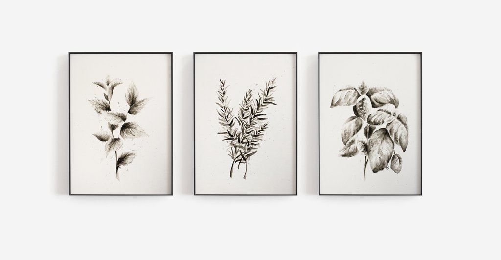 1024x532 Basil Watercolor Print - Watercolor Basil