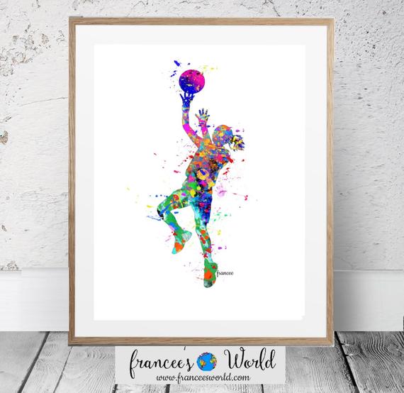 570x554 Girl Basketball Printable Watercolor, Woman Basketball Player - Watercolor Basketball
