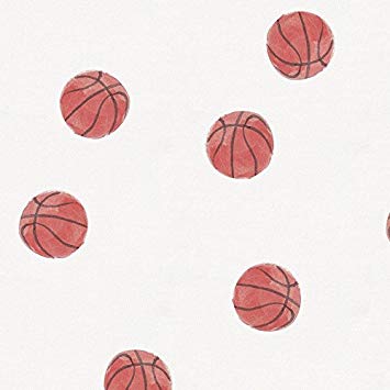355x355 Carousel Designs Watercolor Basketball Fabric By The - Watercolor Basketball