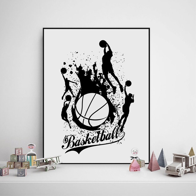 640x640 Basketball Canvas Painting Prints Home Decoration , Watercolor - Watercolor Basketball
