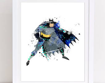 340x270 Batman Watercolor Etsy - Watercolor Batman