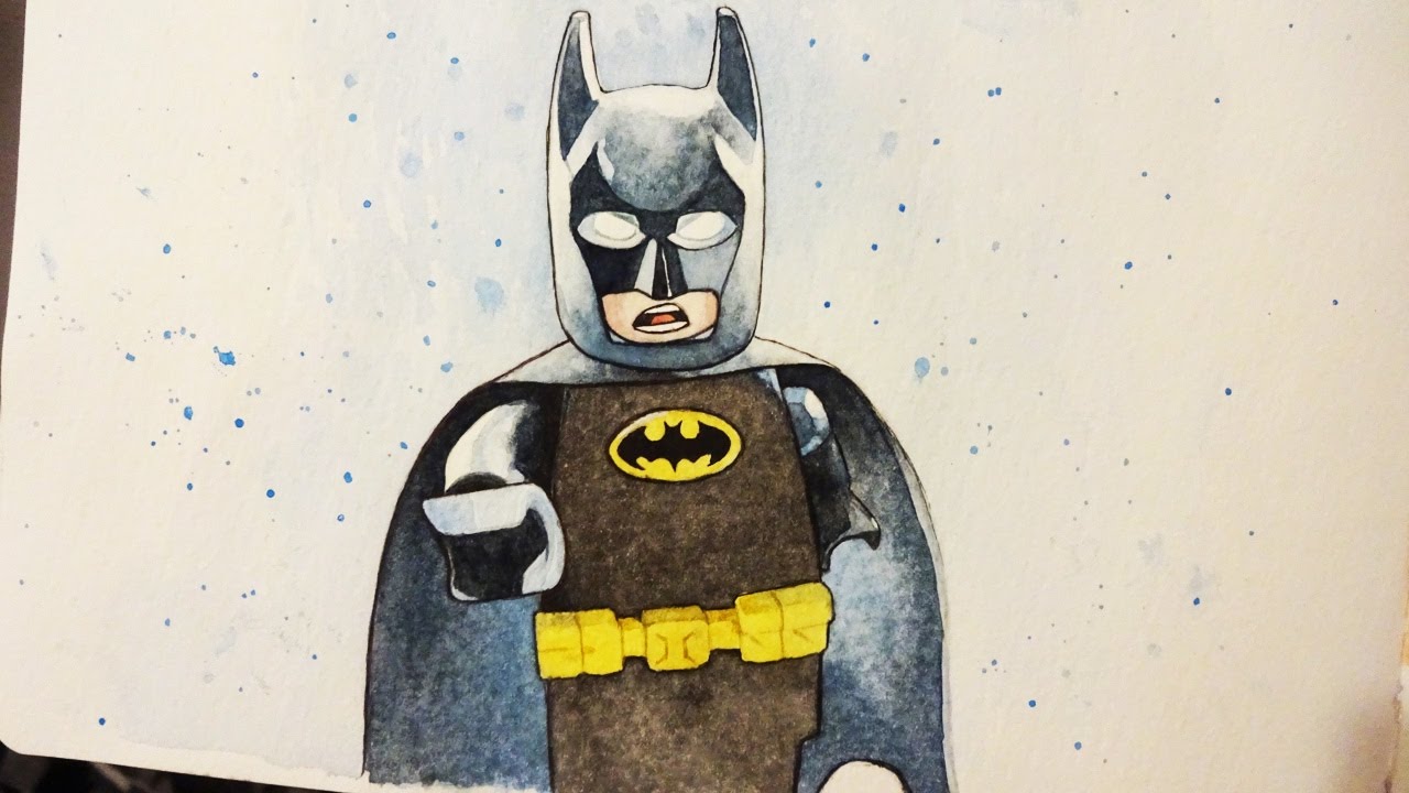 1280x720 Lego Batman - Watercolor Batman