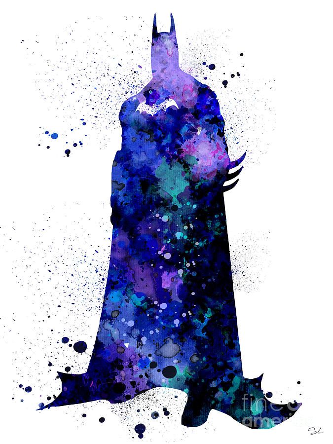 675x900 Batman Watercolor Painting - Watercolor Batman