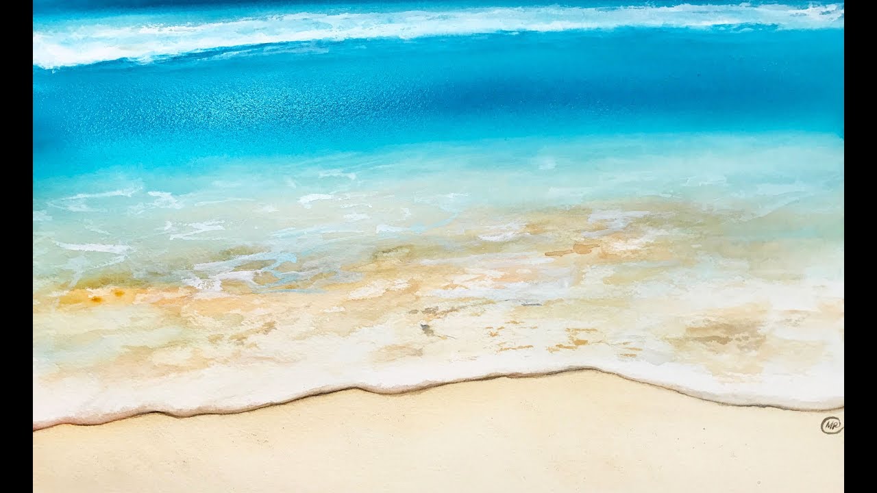 1280x720 Beach In Watercolors Painting Tutorial - Watercolor Beach