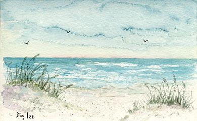 390x240 Beach Watercolor I Love Watercolor!! In 2018 Beach - Watercolor Beach