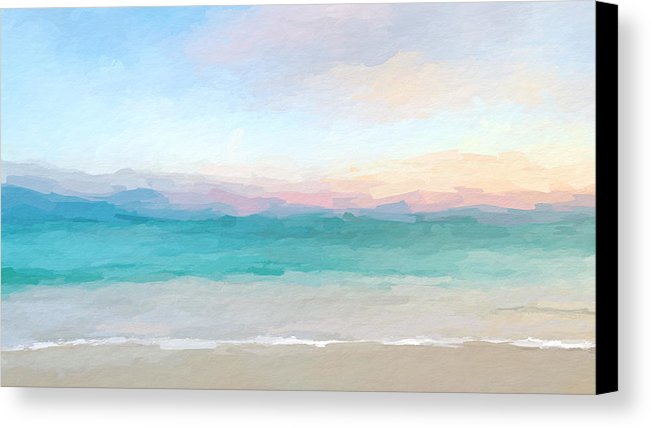 651x428 Beach Watercolor Sunrise Canvas Print Canvas Art By Anthony - Watercolor Beach