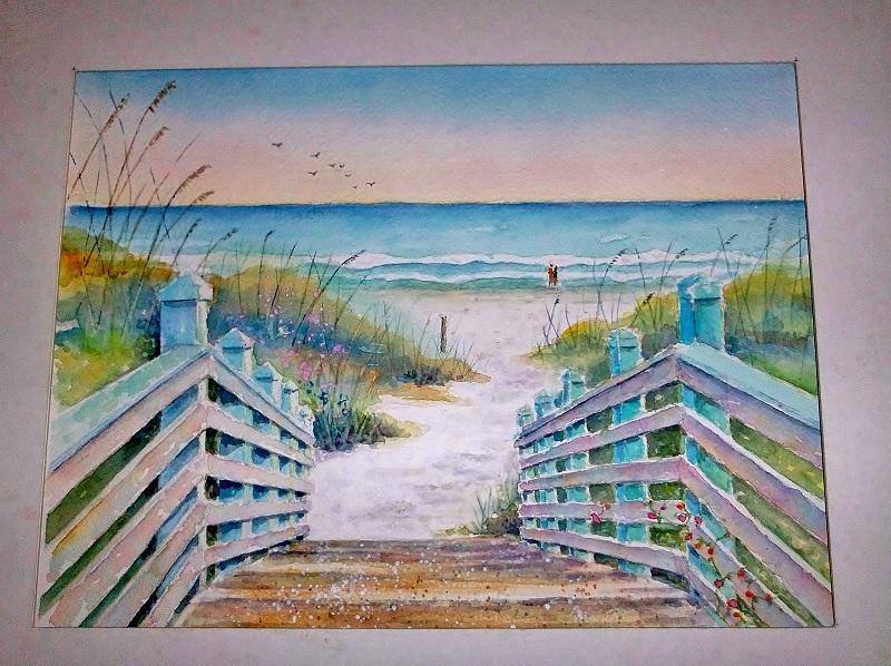800x598 Hilton Head Beach Scene - Watercolor Beach Scene
