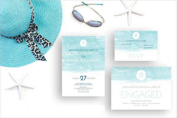 600x399 Wedding Invitations In Psd Free Amp Premium Templates - Watercolor Beach Wedding Invitations