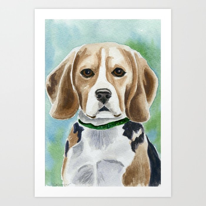 700x700 Beagle Watercolor Painting Art Print By Clarityartdesign Society6 - Watercolor Beagle