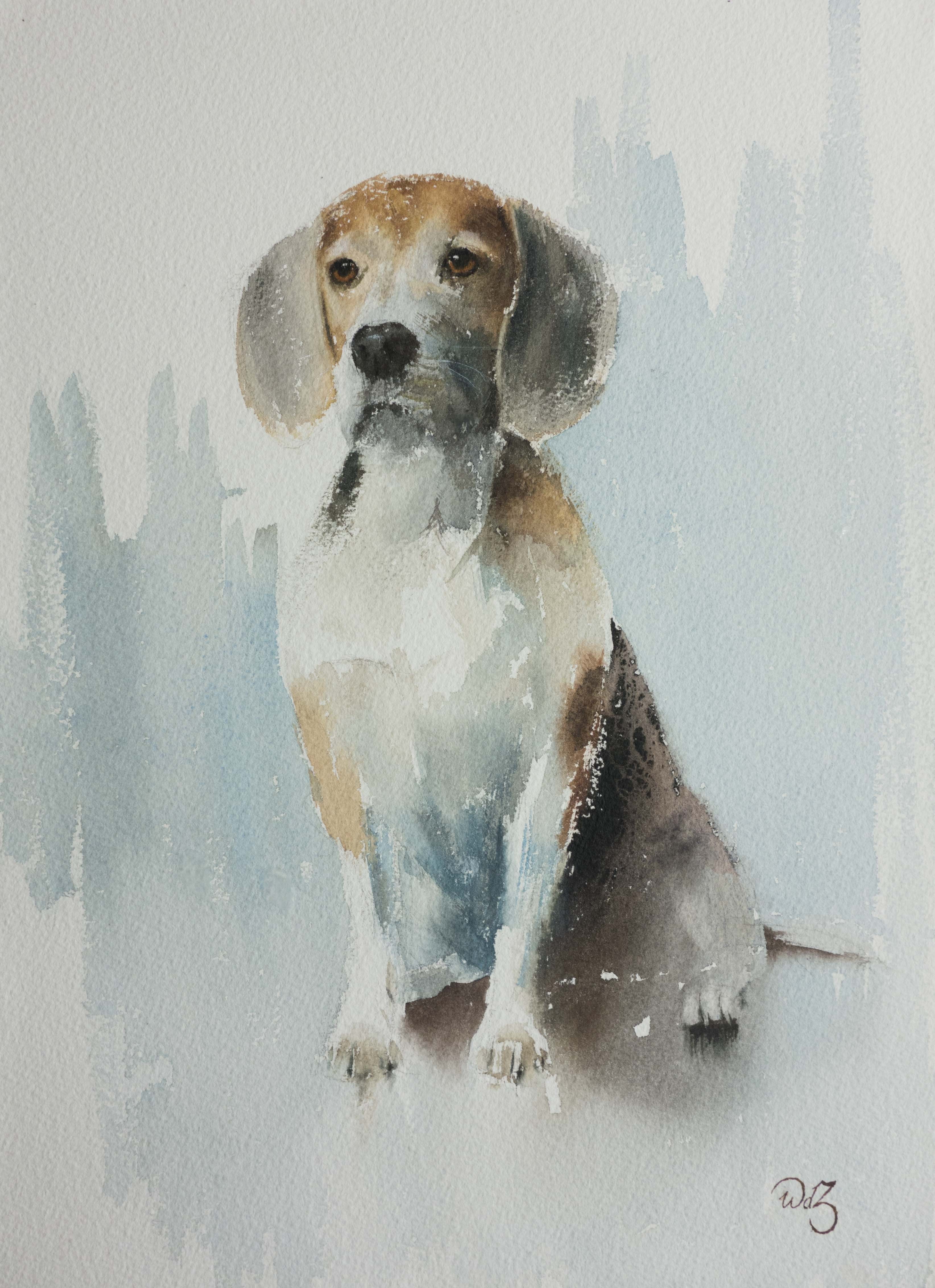 3288x4529 Beagle Portrait Wout De Zeeuw Watercolors - Watercolor Beagle