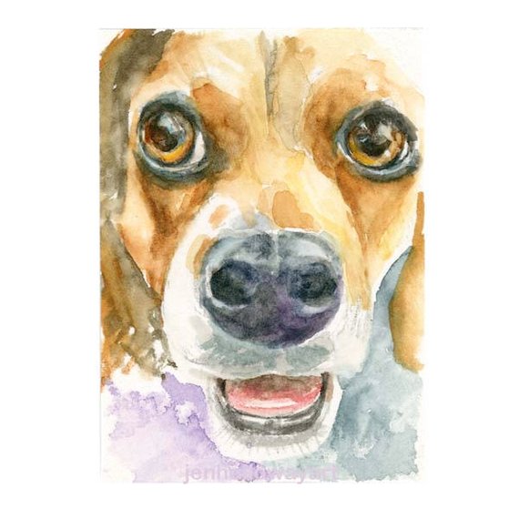 570x570 Watercolor Beagle Beagle Art Beagle Print Dog Art Dog Etsy - Watercolor Beagle