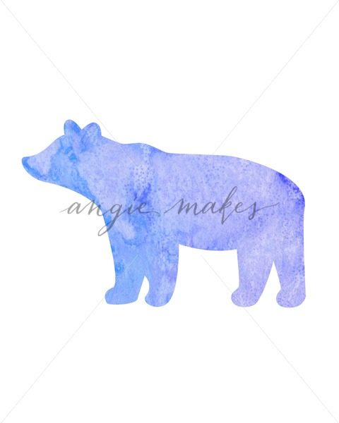 480x600 Download And Print This Cute Watercolor Bear Art Print - Watercolor Bear