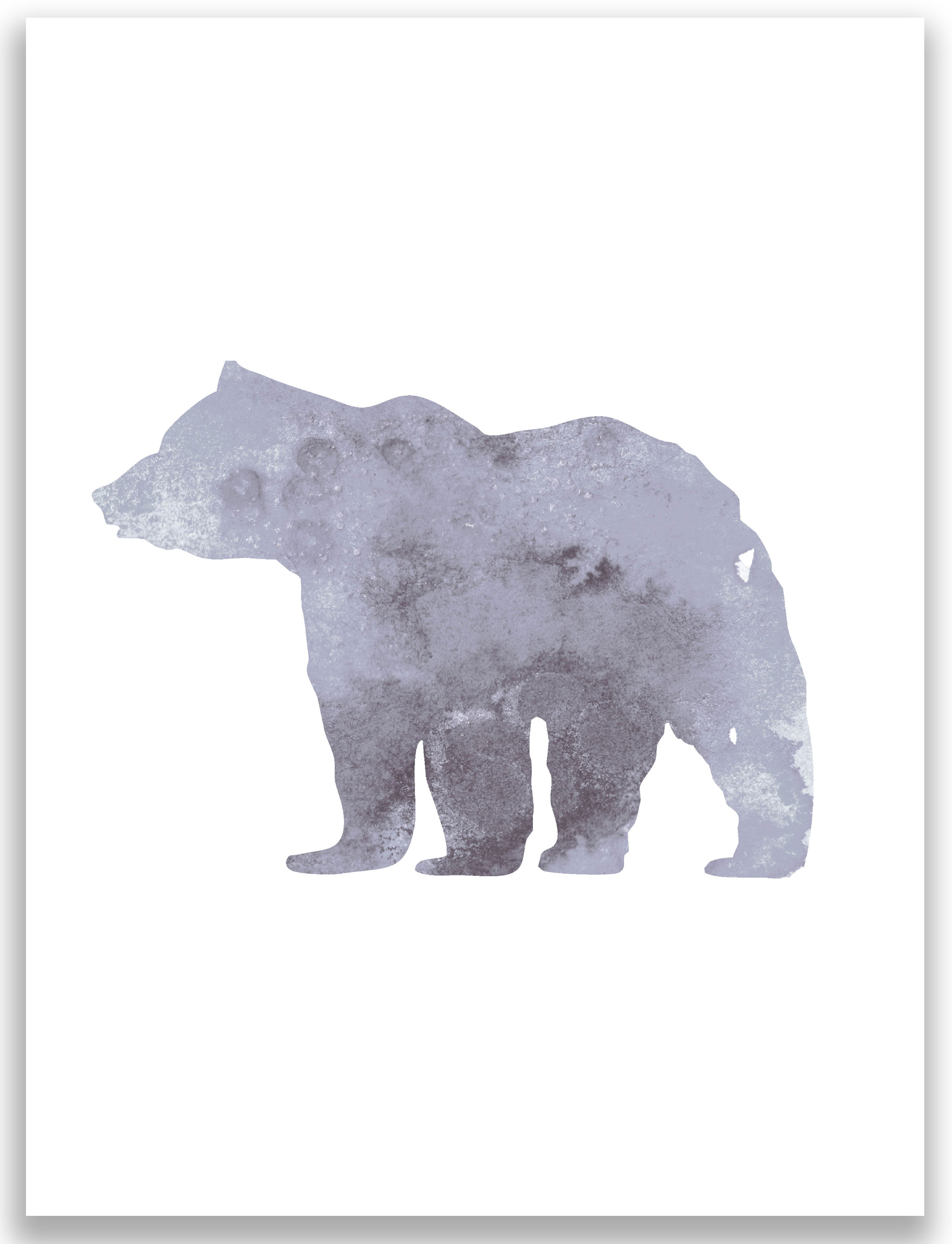 2200x2875 Jetty Home Gray Watercolor Bear Painting Print Wayfair - Watercolor Bear