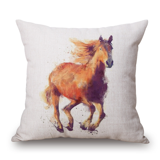 640x640 Buy Watercolor Bear Cushion Cover Deer Bird Owl - Watercolor Bear