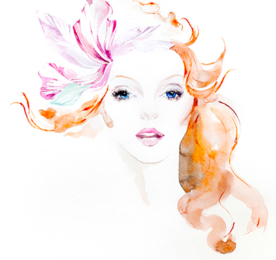 400x378 Fashion Portraits. Watercolor. On Behance - Watercolor Beauty