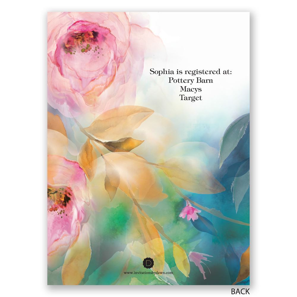 1000x1000 Watercolor Beauty Petite Bridal Shower Invitation Invitations By - Watercolor Beauty