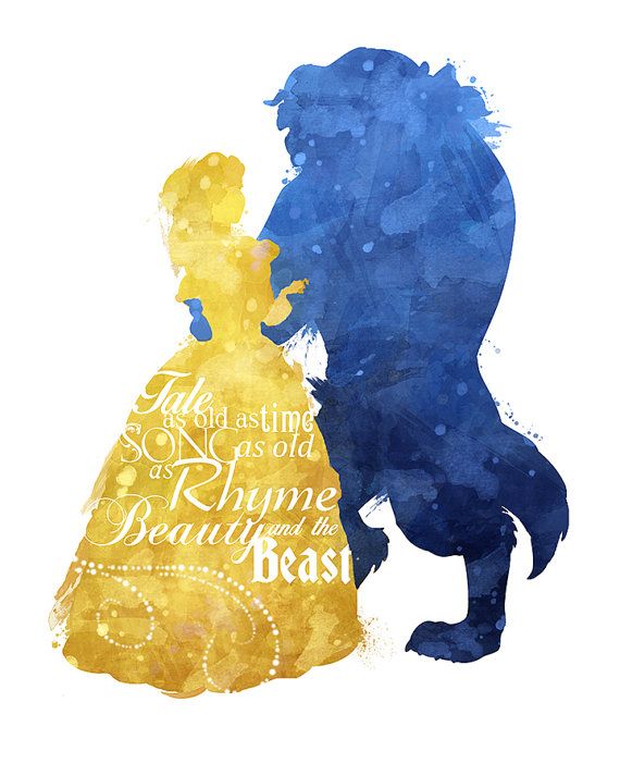 570x713 Tale As Old As Time Beauty And The Beast Par Littobittoeverything - Watercolor Beauty And The Beast