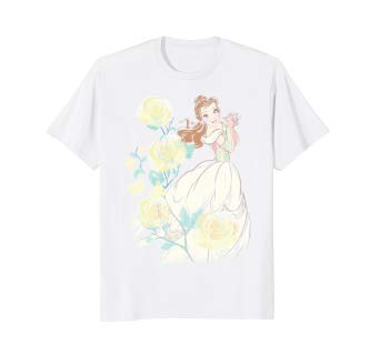 342x320 Disney Beauty Amp The Beast Belle Watercolor Rose T - Watercolor Beauty And The Beast