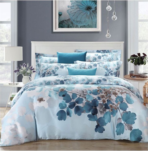 630x640 Home Textile Super Soft 100% Tencel Fabric Watercolor Bedding Set - Watercolor Bedding