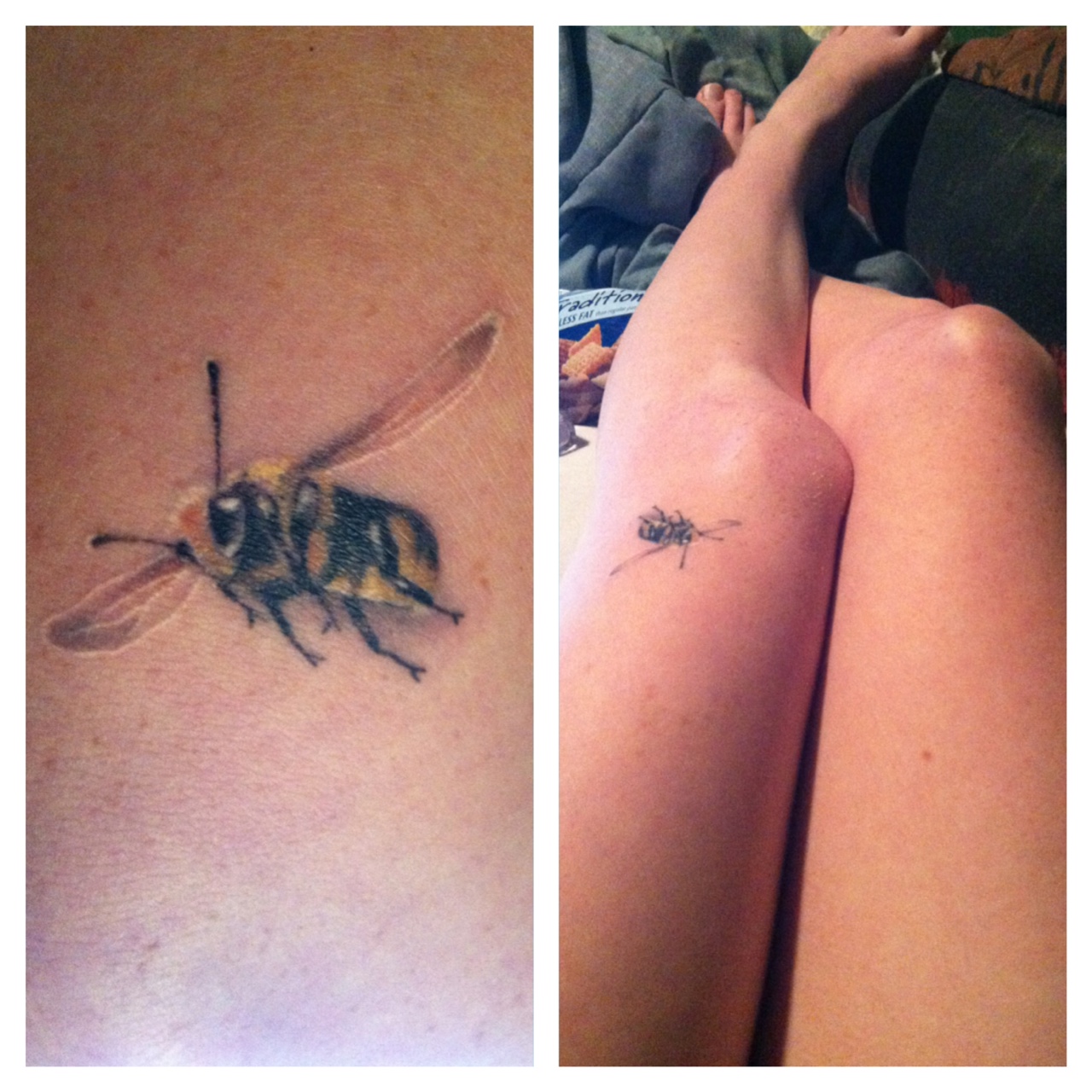 1280x1280 Small Bee Tattoo Ideas - Watercolor Bee Tattoo