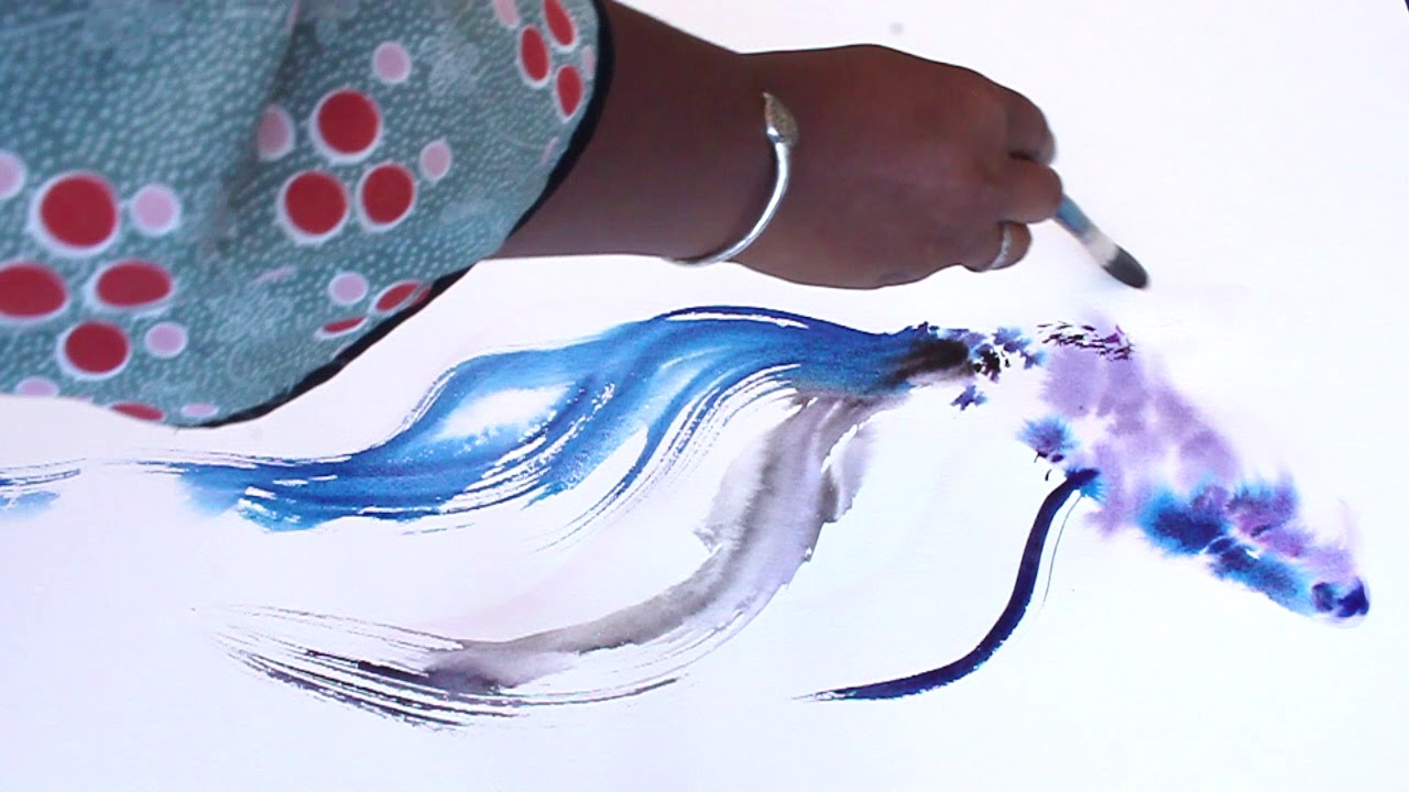 1280x720 Betta Fish Painting Tutorial Watercolor And Ink Wet To Wet - Watercolor Betta Fish