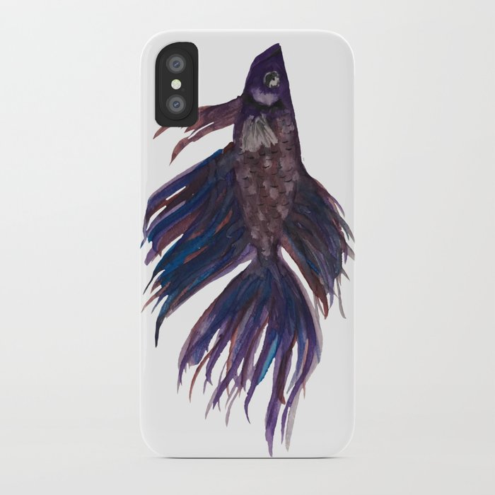 700x700 Original Betta Fish Watercolor Iphone Case By Kimandkimberly - Watercolor Betta Fish