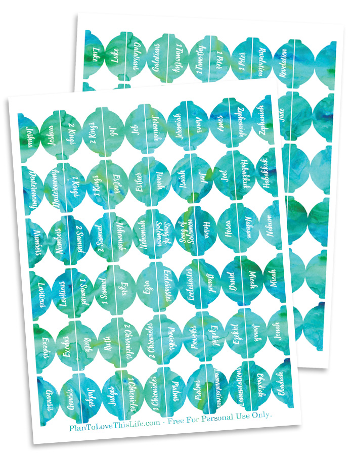 700x904 Freebie Watercolor Bible Tab Printables Plan To Love This Life - Watercolor Bible