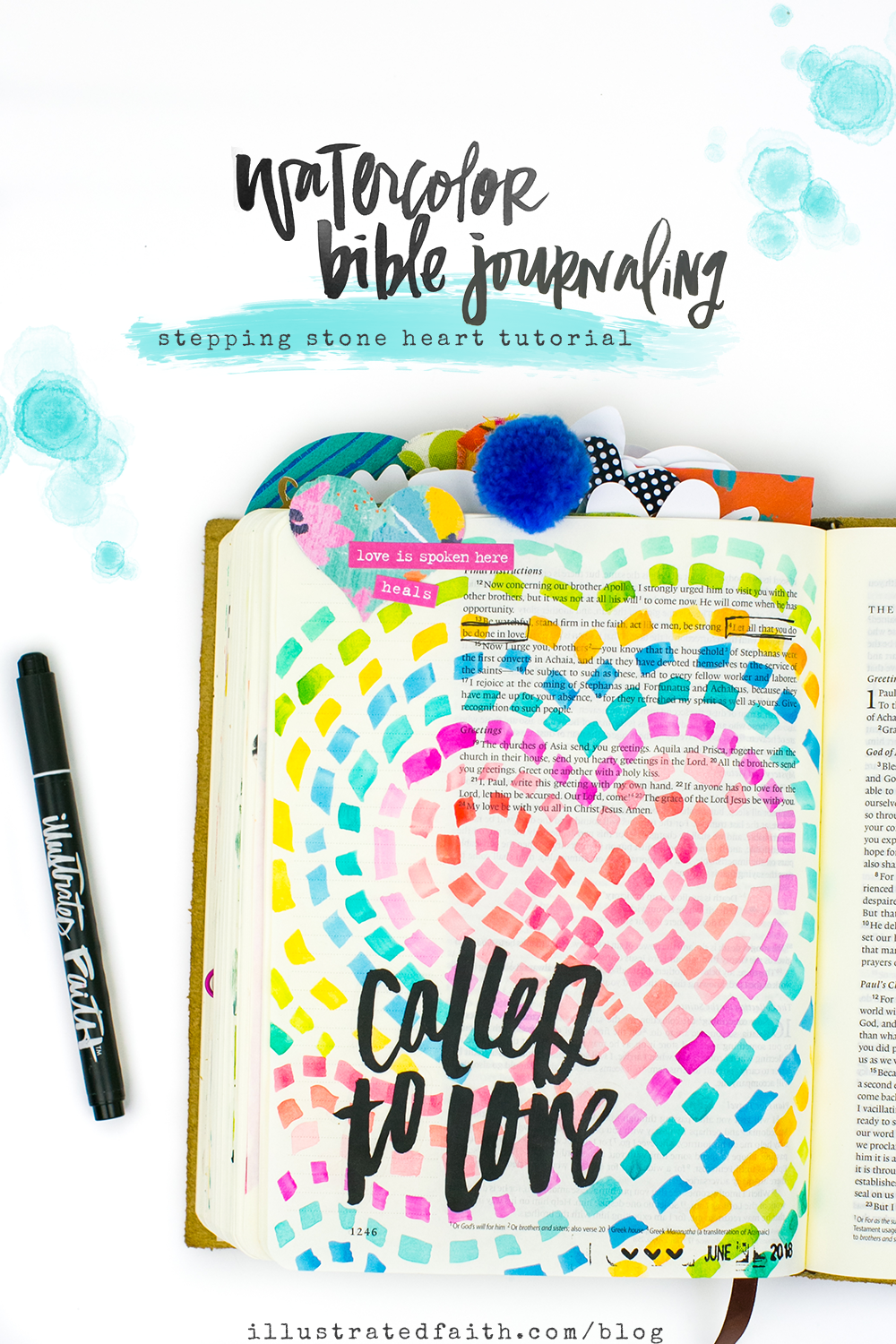 1000x1500 Watercolor Bible Journaling Tutorial Called To Love - Watercolor Bible