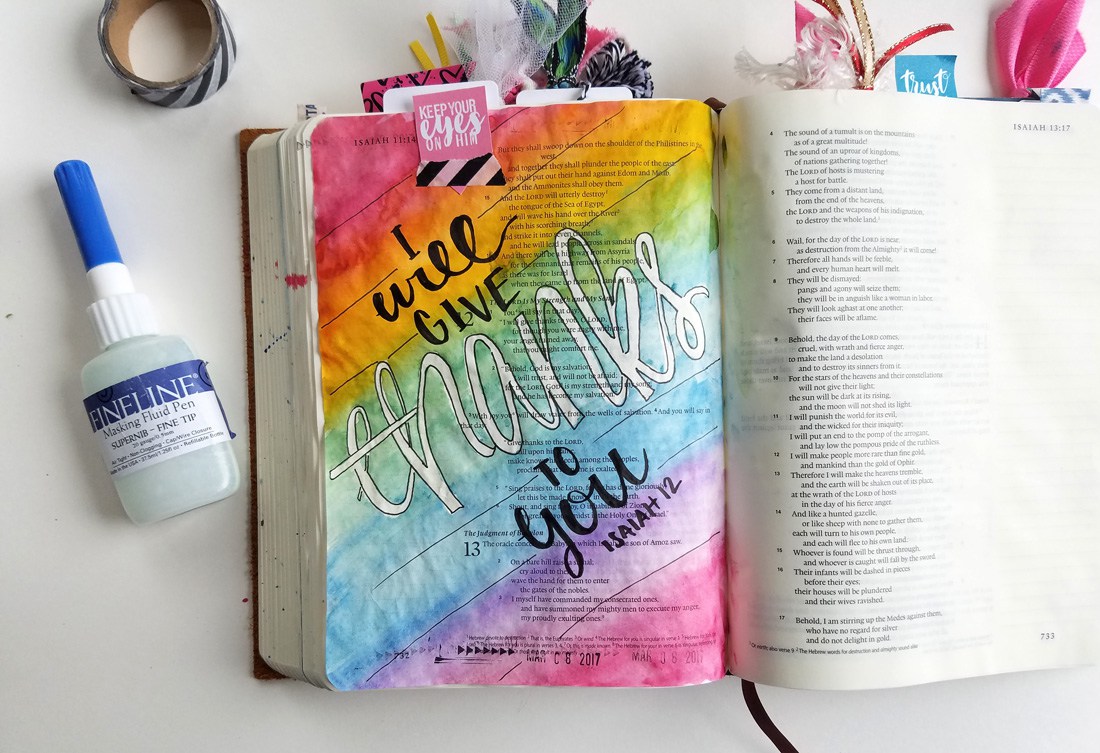 1100x753 Bible Journaling Shawna Clingerman - Watercolor Bible