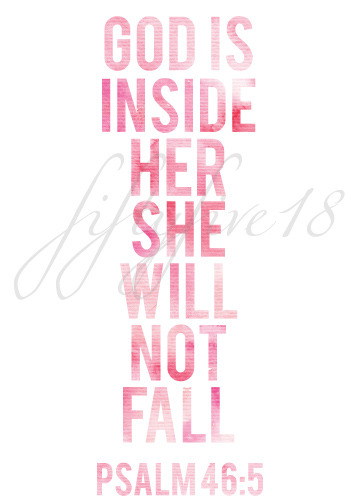 360x504 She Will Not Fall - Watercolor Bible Verse