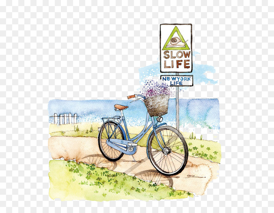 900x700 Download T Shirt Road Bicycle Watercolor Painting Watercolor Bike - Watercolor Bike