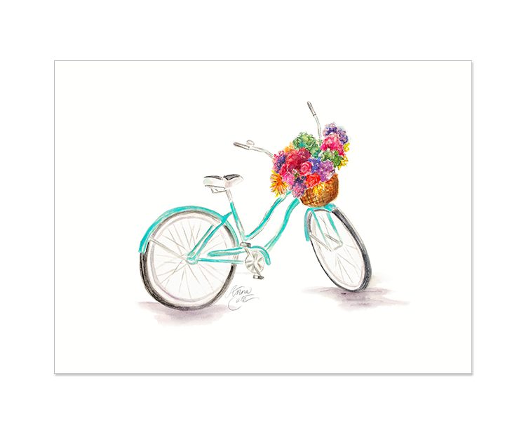 750x620 Watercolor - Watercolor Bike
