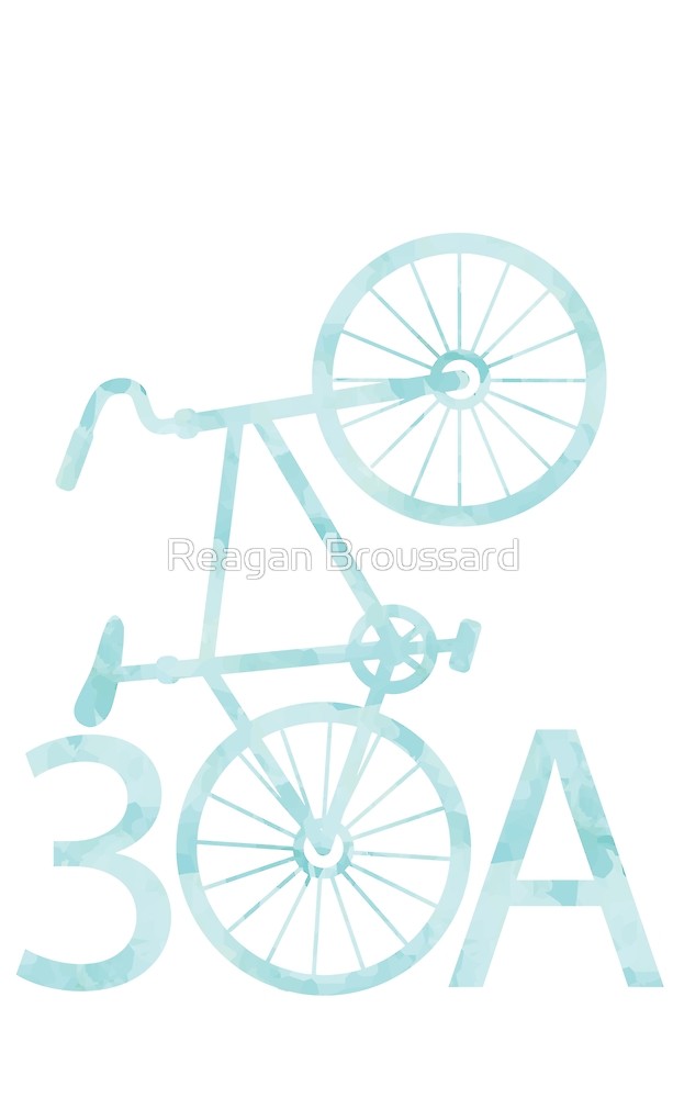 613x1000 Watercolor 30a With Bike By Reagan Broussard Redbubble - Watercolor Bike